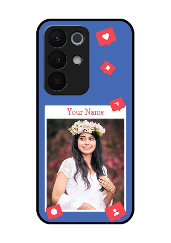 Realme Narzo 90X 5G Custom Glass Phone Case - Like Share And Comment Design