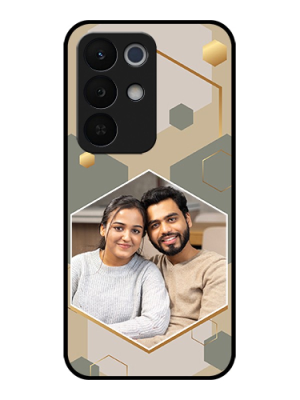 Custom Realme Narzo 90X 5G Custom Glass Phone Case - Stylish Hexagon Pattern Design