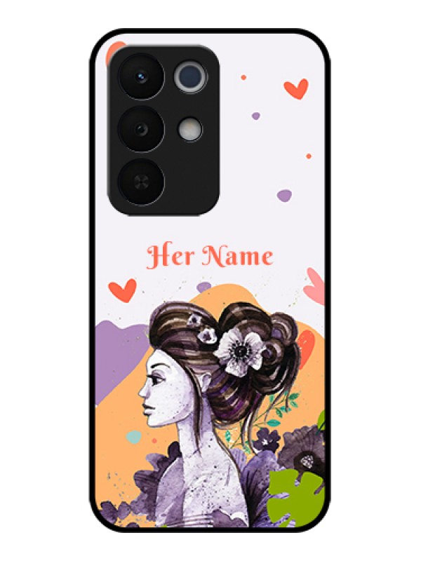 Custom Realme Narzo 90X 5G Custom Glass Phone Case - Woman And Nature Design