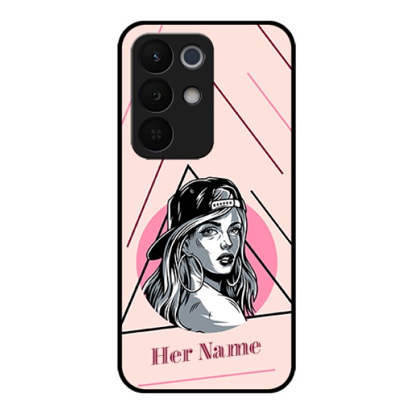 Realme Narzo 90X 5G Custom Glass Phone Case - Rockstar Girl Design