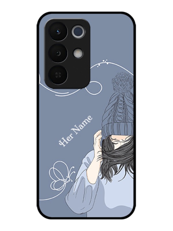 Custom Realme Narzo 90X 5G Custom Glass Phone Case - Girl In Winter Outfit Design
