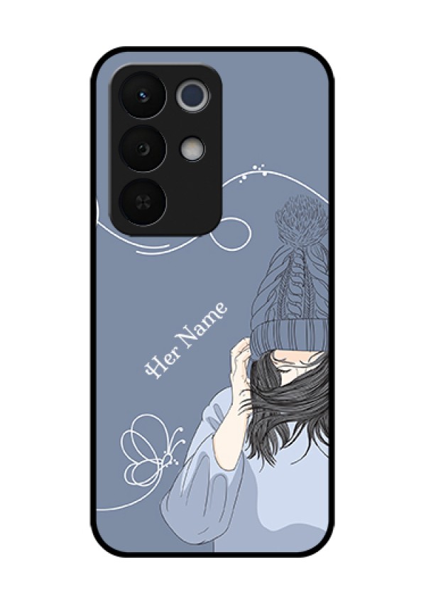 Realme Narzo 90X 5G Custom Glass Phone Case - Girl In Winter Outfit Design