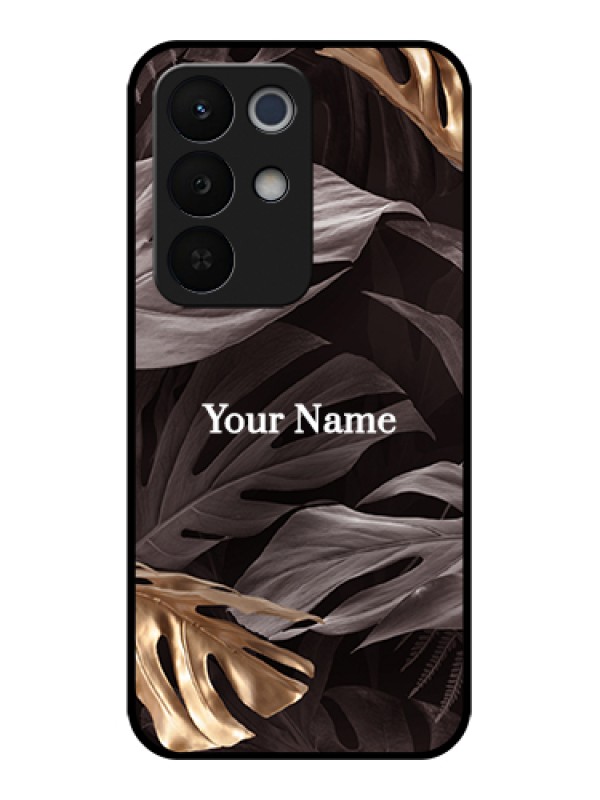 Custom Realme Narzo 90X 5G Custom Glass Phone Case - Wild Leaves Digital Paint Design