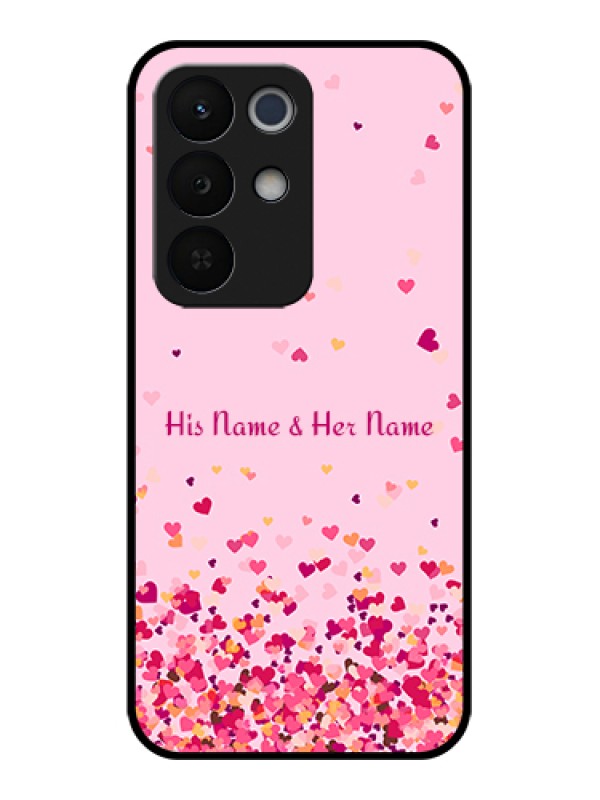 Custom Realme Narzo 90X 5G Custom Glass Phone Case - Floating Hearts Design