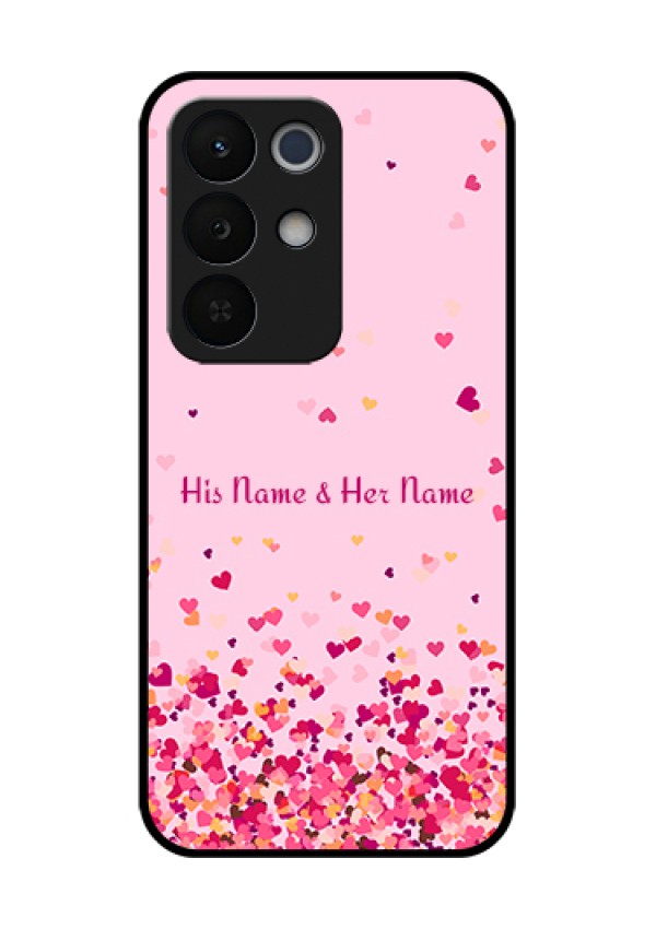Realme Narzo 90X 5G Custom Glass Phone Case - Floating Hearts Design