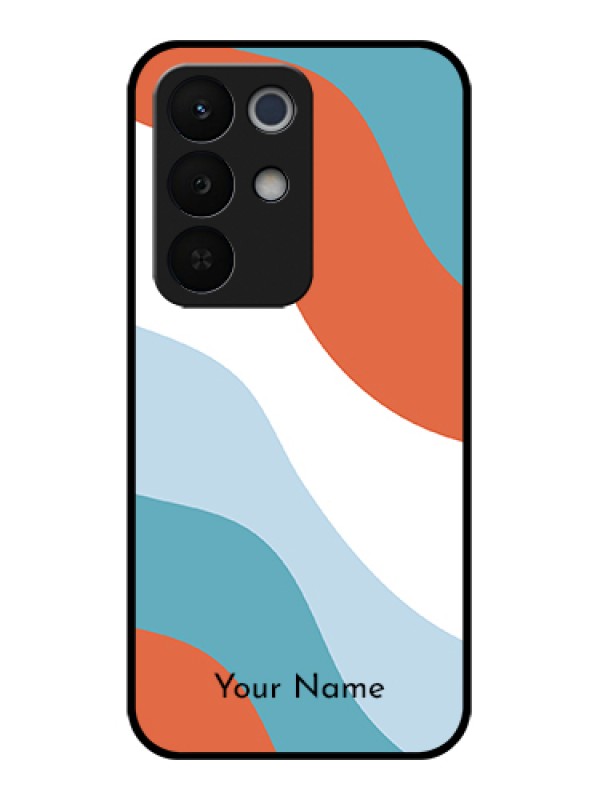 Custom Realme Narzo 90X 5G Custom Glass Phone Case - Coloured Waves Design