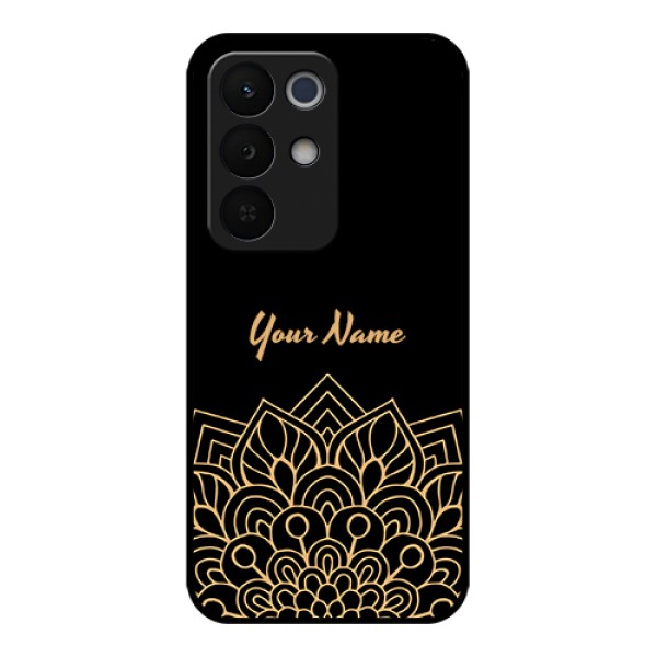 Realme Narzo 90X 5G Custom Glass Phone Case - Golden Mandala Design