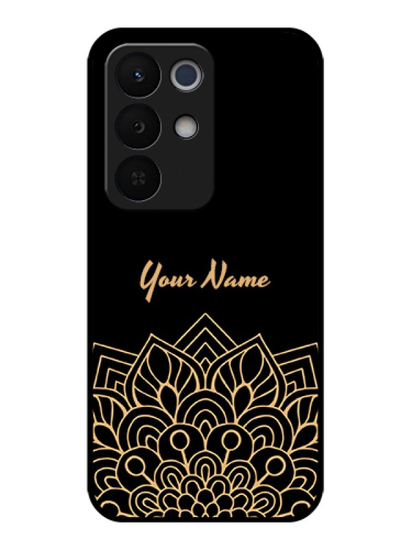 Custom Realme Narzo 90X 5G Custom Glass Phone Case - Golden Mandala Design
