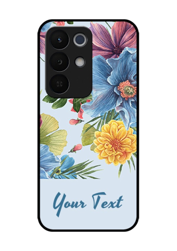 Realme Narzo 90X 5G Custom Glass Phone Case - Stunning Watercolored Flowers Painting Design