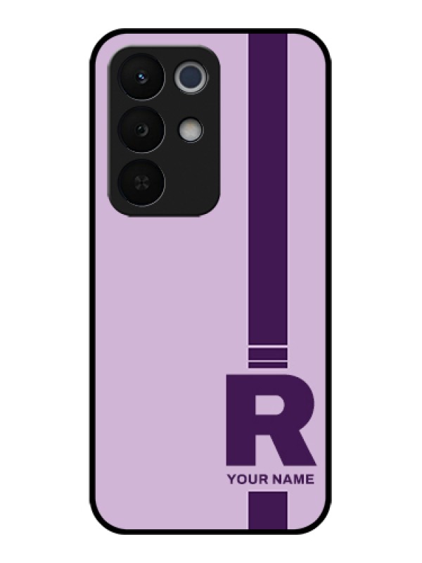 Custom Realme Narzo 90X 5G Custom Glass Phone Case - Simple Dual Tone Stripe With Name Design