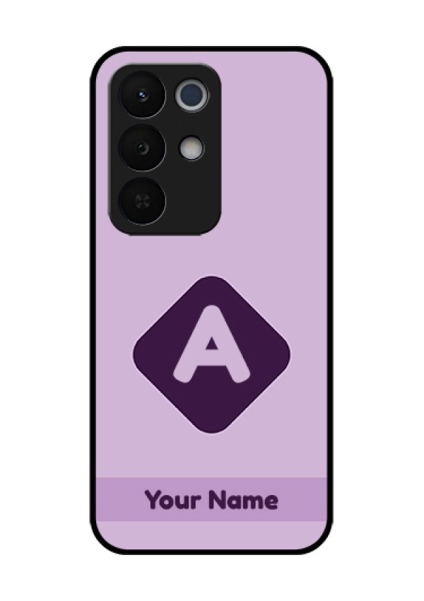 Realme Narzo 90X 5G Custom Glass Phone Case - Custom Letter In Curved Badge Design