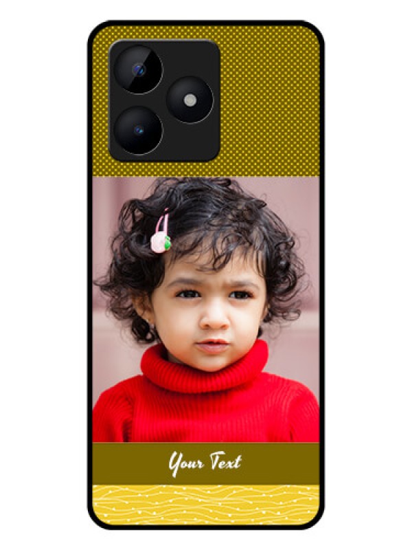 Custom Realme Narzo N53 Custom Glass Phone Case - Simple Green Color Design