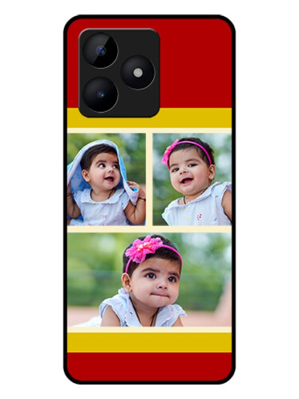 Custom Realme Narzo N53 Custom Glass Mobile Case - Multiple Pic Upload Design