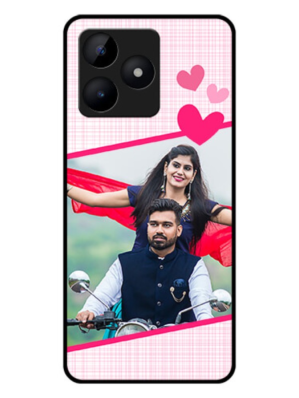 Custom Realme Narzo N53 Custom Glass Phone Case - Love Shape Heart Design