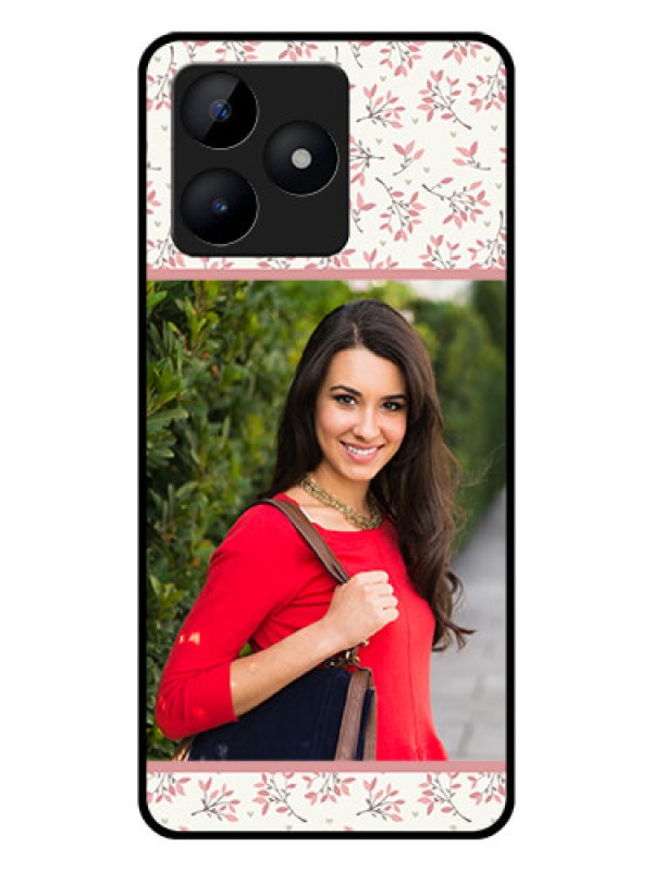 Custom Realme Narzo N53 Custom Glass Phone Case - Premium Floral Design