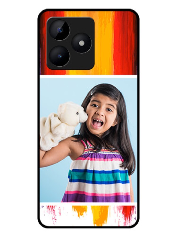 Custom Realme Narzo N53 Personalized Glass Phone Case - Multi Color Design