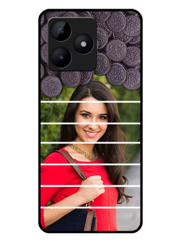 Custom Realme Narzo N53 Custom Glass Phone Case - with Oreo Biscuit Design
