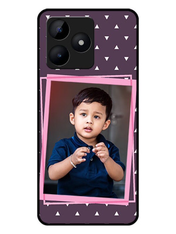 Custom Realme Narzo N53 Custom Glass Mobile Case - Triangle Pattern Dotted Design