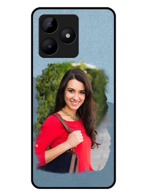 Custom Realme Narzo N53 Custom Glass Mobile Case - Grunge Line Art Design