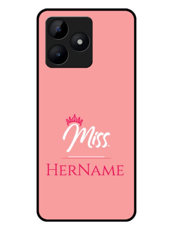 Custom Realme Narzo N53 Custom Glass Phone Case Mrs with Name