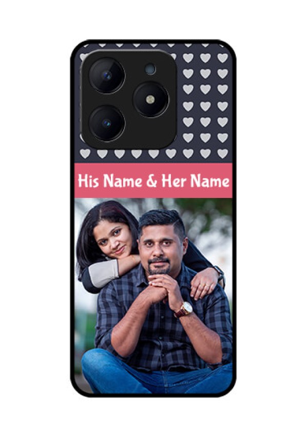 Realme Narzo N63 Custom Glass Phone CaseLove Symbols Design