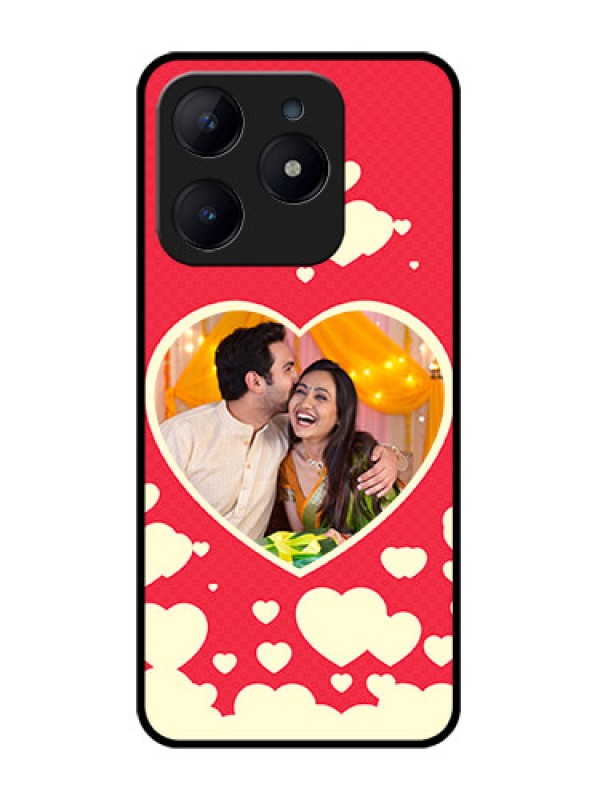 Custom Realme Narzo N63 Custom Glass Phone CaseLove Symbols Phone Cover Design