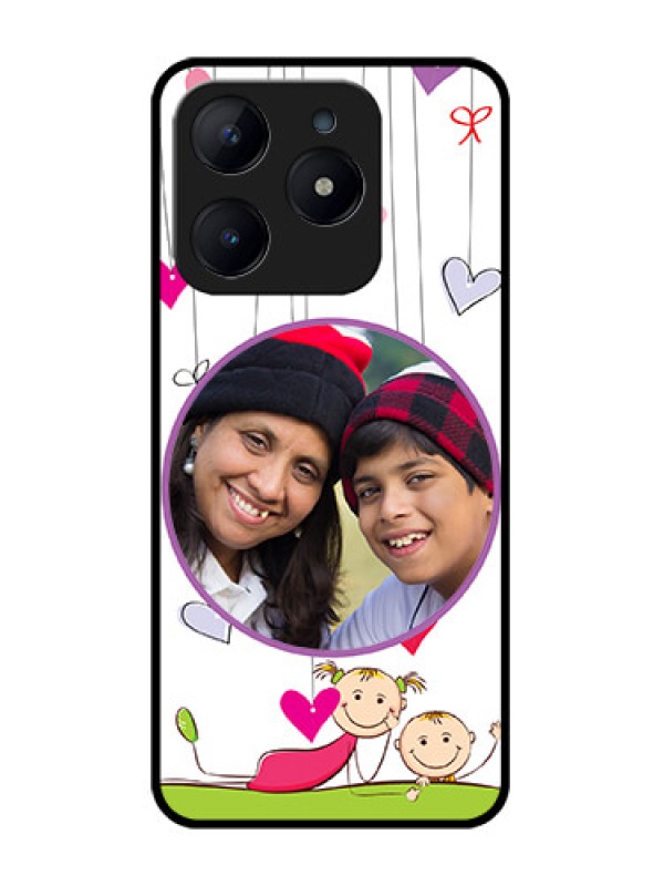 Custom Realme Narzo N63 Custom Glass Phone CaseCute Kids Phone Case Design