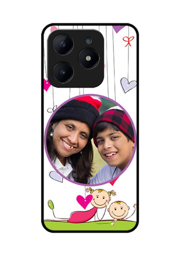 Realme Narzo N63 Custom Glass Phone CaseCute Kids Phone Case Design