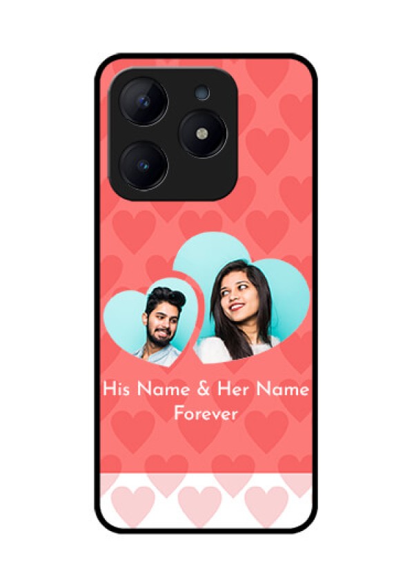 Realme Narzo N63 Custom Glass Phone CaseCouple Pic Upload Design