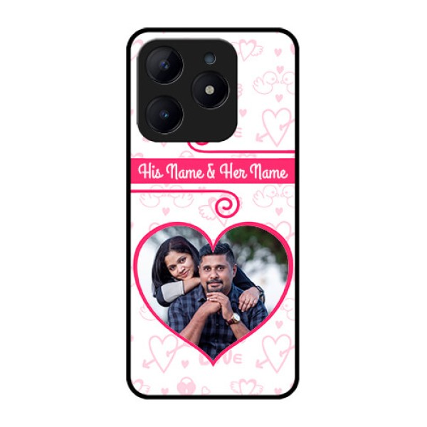 Realme Narzo N63 Custom Glass Phone CaseHeart Shape Love Design Realme Narzo N63 Custom Glass Phone CaseHeart Shape Love Design
