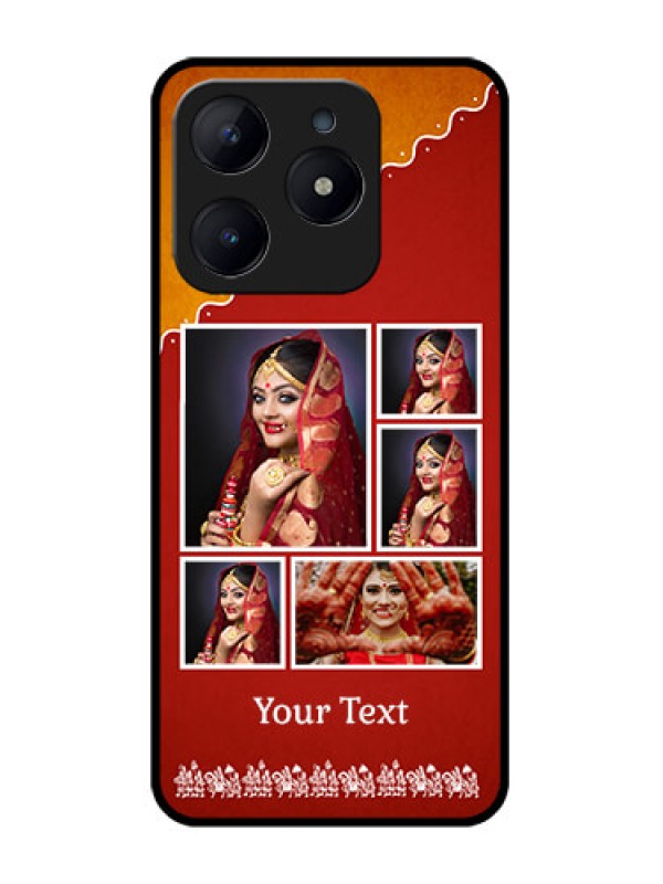 Custom Realme Narzo N63 Custom Glass Phone CaseWedding Pic Upload Design