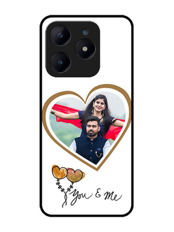 Custom Realme Narzo N63 Custom Glass Phone CaseYou and Me Design