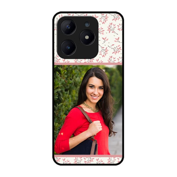 Realme Narzo N63 Custom Glass Phone CaseStunning Floral Design