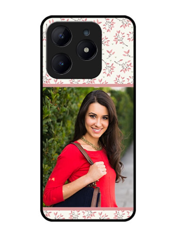 Custom Realme Narzo N63 Custom Glass Phone CaseStunning Floral Design