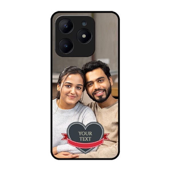 Realme Narzo N63 Custom Glass Phone CaseJust Married Couple Design Realme Narzo N63 Custom Glass Phone CaseJust Married Couple Design