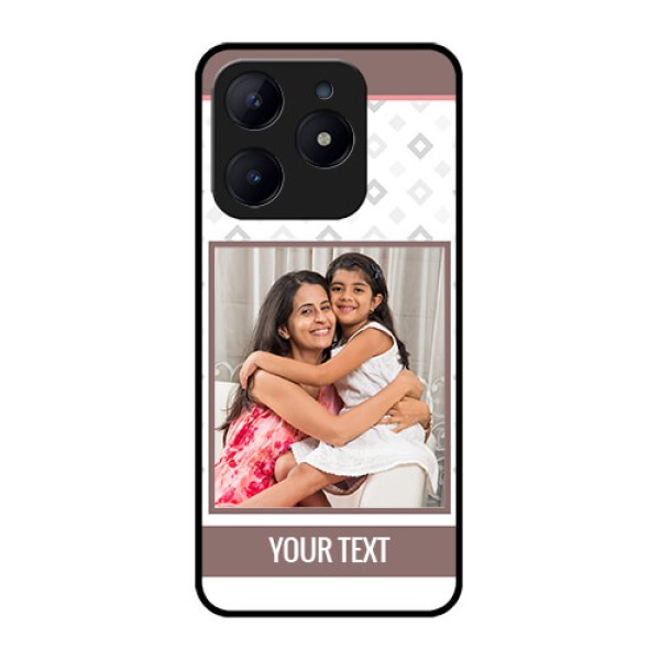 Realme Narzo N63 Custom Glass Phone CaseSimple Diamond Design Realme Narzo N63 Custom Glass Phone CaseSimple Diamond Design