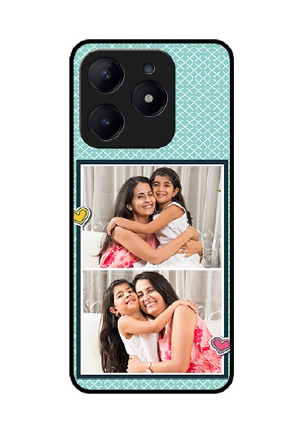 Realme Narzo N63 Custom Glass Phone Case2 Image Holder With Pattern Design