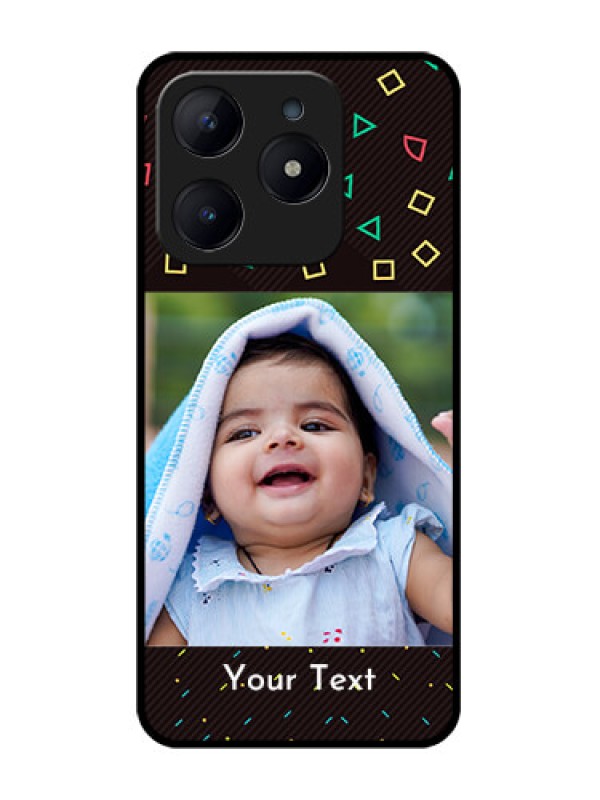 Custom Realme Narzo N63 Custom Glass Phone CaseWith Confetti Birthday Design