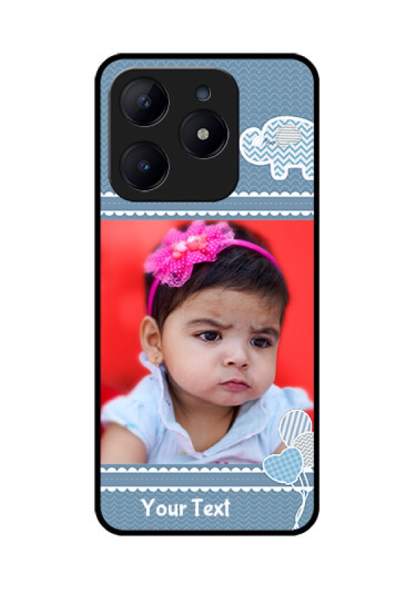Realme Narzo N63 Custom Glass Phone CaseWith Kids Pattern Design