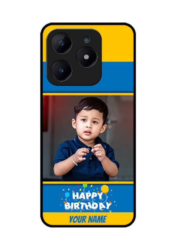 Realme Narzo N63 Custom Glass Phone CaseBirthday Wishes Design