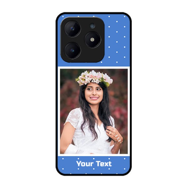 Realme Narzo N63 Custom Glass Phone CasePolka Dots Design