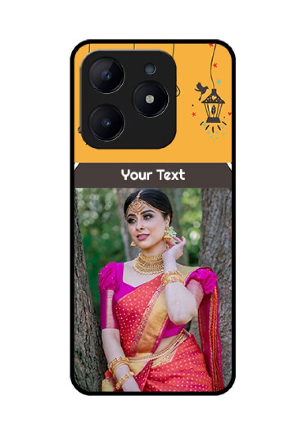 Realme Narzo N63 Custom Glass Phone CaseWith Family Picture And Icons