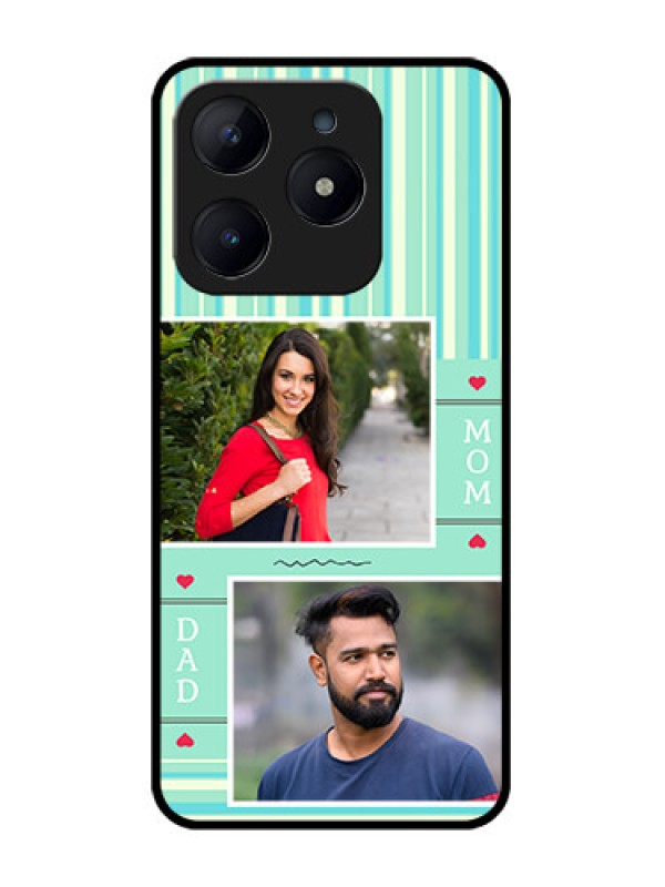 Custom Realme Narzo N63 Custom Glass Phone CaseMom and Dad Pic Design