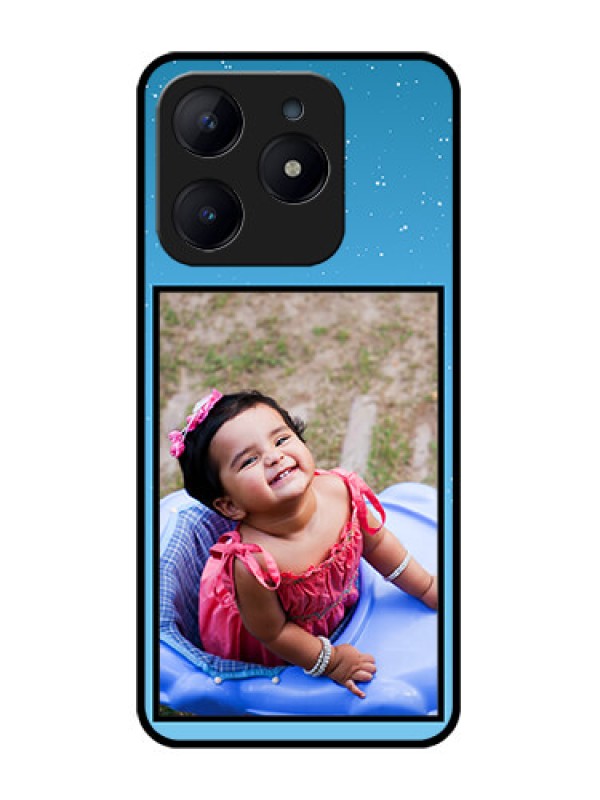 Custom Realme Narzo N63 Custom Glass Phone CaseWave Pattern Colorful Design