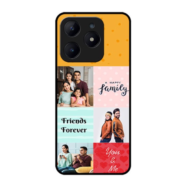 Realme Narzo N63 Custom Glass Phone CaseImages With Quotes Design