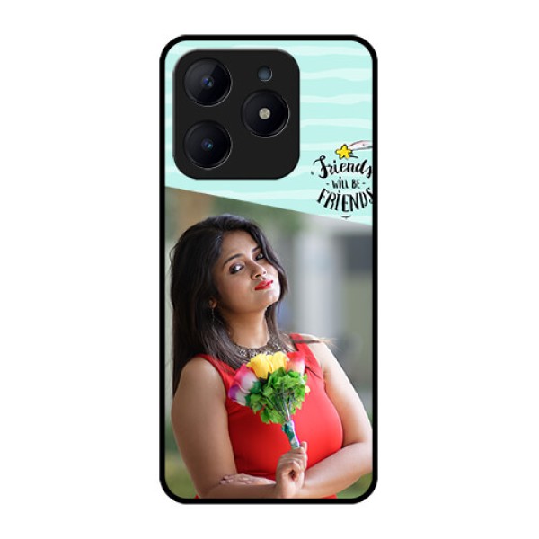 Realme Narzo N63 Custom Glass Phone CaseFriends Picture Icon Design Realme Narzo N63 Custom Glass Phone CaseFriends Picture Icon Design