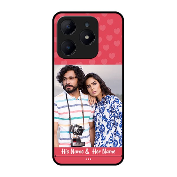 Realme Narzo N63 Custom Glass Phone CaseSimple Love Design