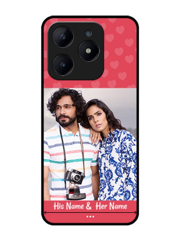 Custom Realme Narzo N63 Custom Glass Phone CaseSimple Love Design