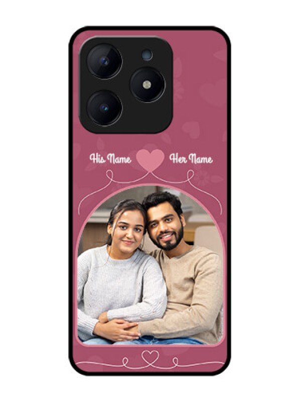 Custom Realme Narzo N63 Custom Glass Phone CaseLove Floral Design