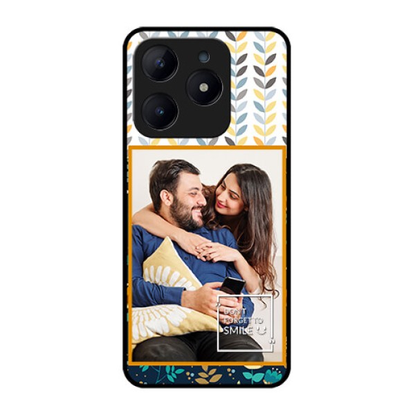 Realme Narzo N63 Custom Glass Phone CasePattern Design